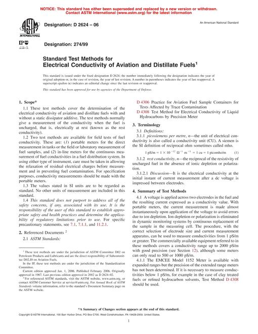 ASTM D2624-06