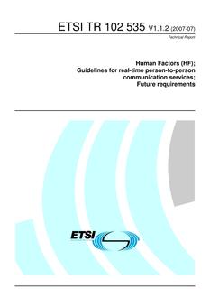 ETSI TR 102 535