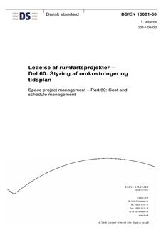 DANSK DS/EN 16601-60