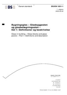 DANSK DS/EN 1051-1
