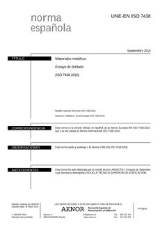 AENOR UNE-EN ISO 7438