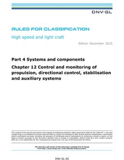 DNV DNVGL-RU-HSLC PART 4 CHAPTER 12