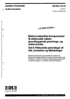 DANSK DS/IEC 512-8