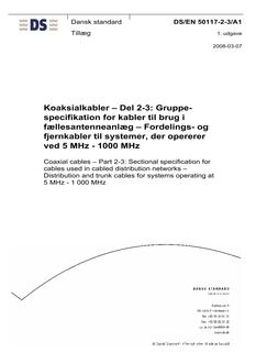 DANSK DS/EN 50117-2-3