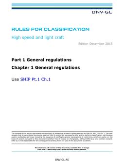 DNV DNVGL-RU-HSLC-PART 1 CHAPTER 1