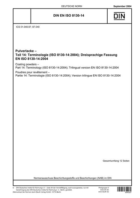 DIN EN ISO 8130-14