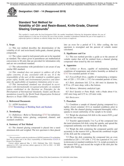 ASTM C681-14(2019)