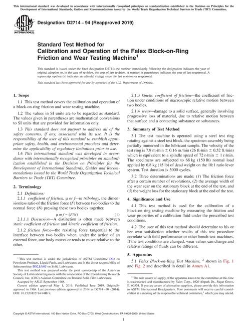 ASTM D2714-94(2019)