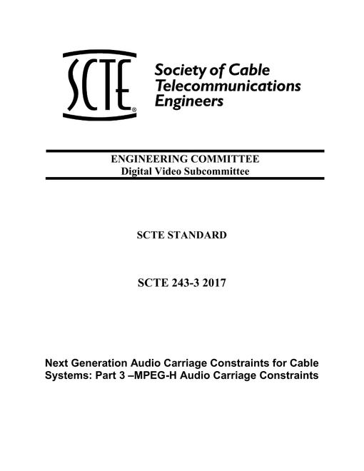 SCTE 243-3 2017