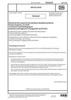 DIN EN 10169 - DRAFT