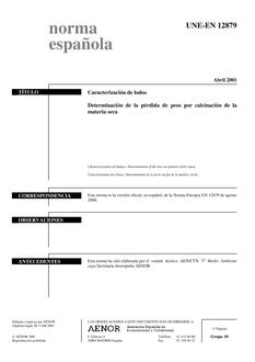 AENOR UNE-EN 12879