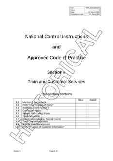 NR NR/L3/OCS/043/4.0 ISSUE 1