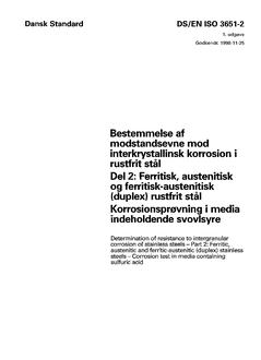 DANSK DS/EN ISO 3651-2