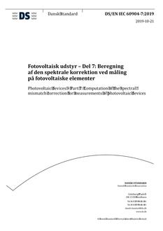 DANSK DS/EN IEC 60904-7