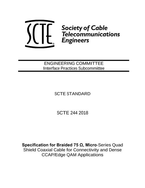 SCTE 244 2018