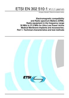 ETSI EN 302 510-1