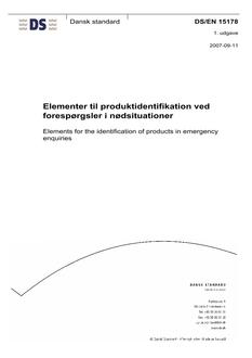 DANSK DS/EN 15178