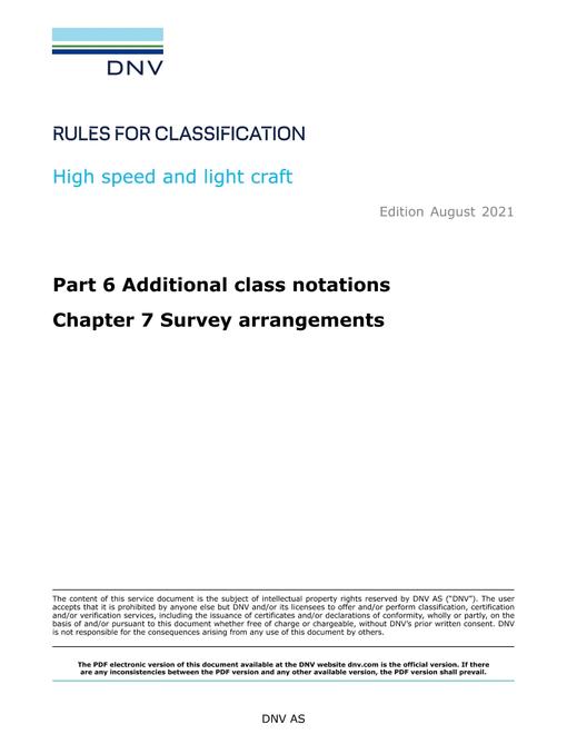 DNV DNV-RU-HSLC PART 6 CHAPTER 7