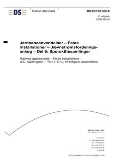 DANSK DS/EN 50123-6