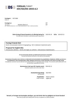 DANSK DSF/ISO/DIS 10555-6.2