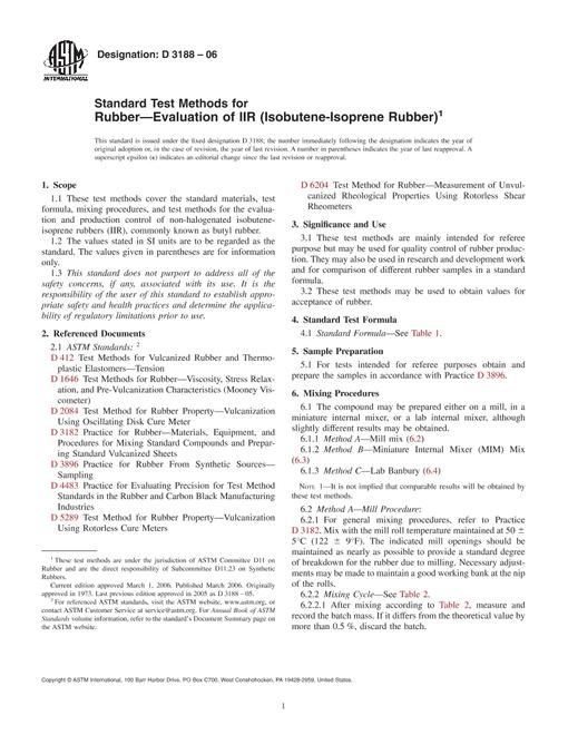 ASTM D3188-06