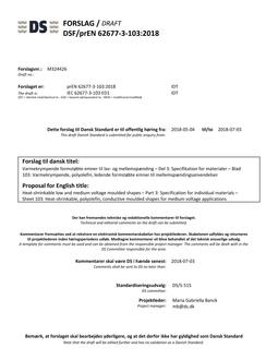 DANSK DSF/PREN 62677-3-103
