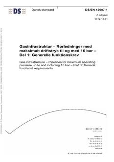 DANSK DS/EN 12007-1