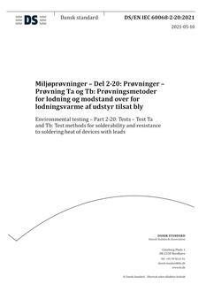 DANSK DS/EN IEC 60068-2-20