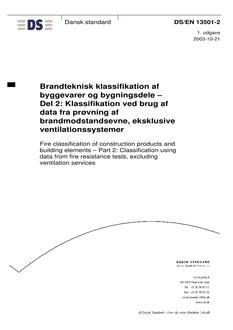DANSK DS/EN 13501-2