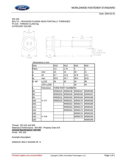 FORD WA102