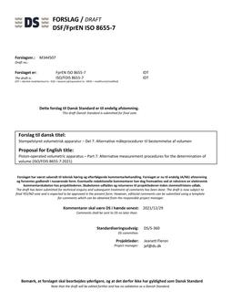 DANSK DSF/FPREN ISO 8655-7