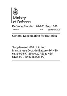 MODUK DEF STAN 61-21: SUPP 068