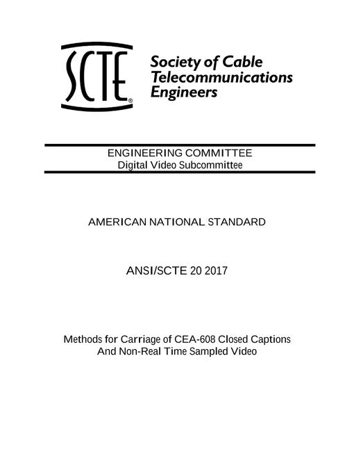 SCTE 20 2017