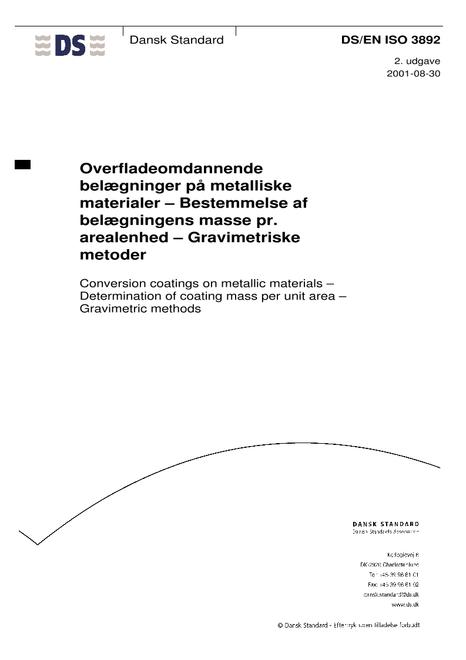 DANSK DS/EN ISO 3892