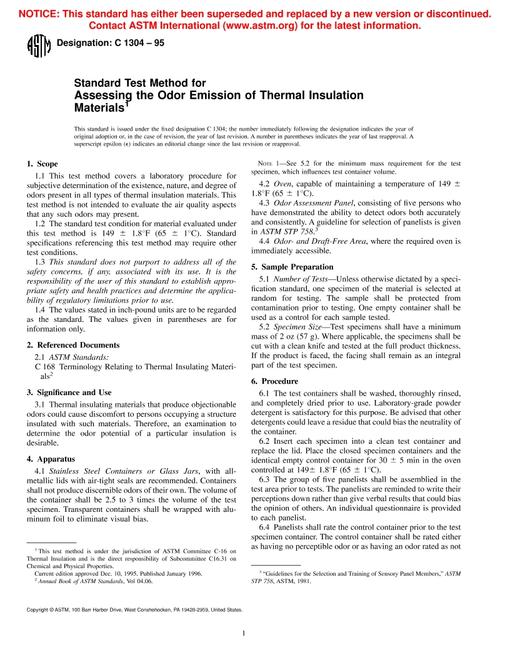 ASTM C1304-95