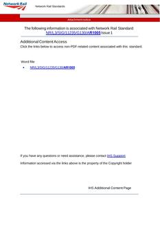NR NR/L3/SIG/11235/G130/AR1005 ISSUE 1