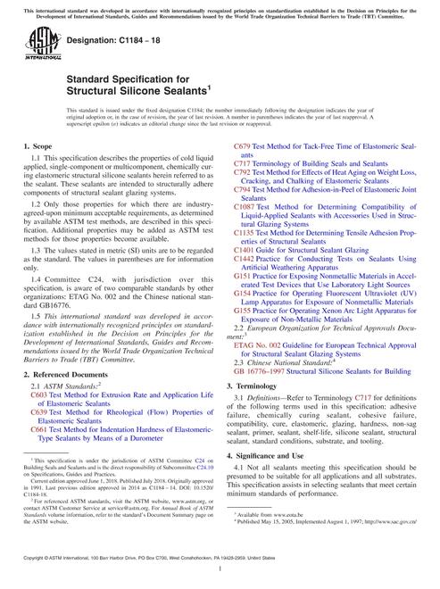 ASTM C1184-18