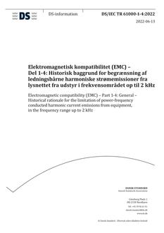 DANSK DS/IEC TR 61000-1-4