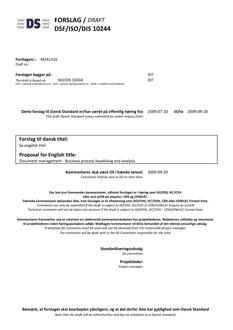 DANSK DSF/ISO/DIS 10244