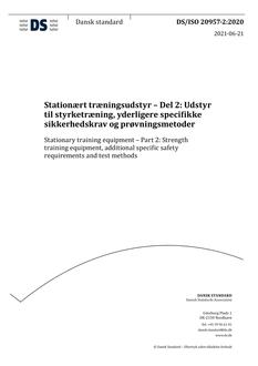 DANSK DS/ISO 20957-2