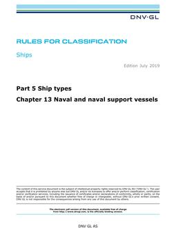 DNV DNVGL-RU-SHIPS PART 5 CHAPTER 13