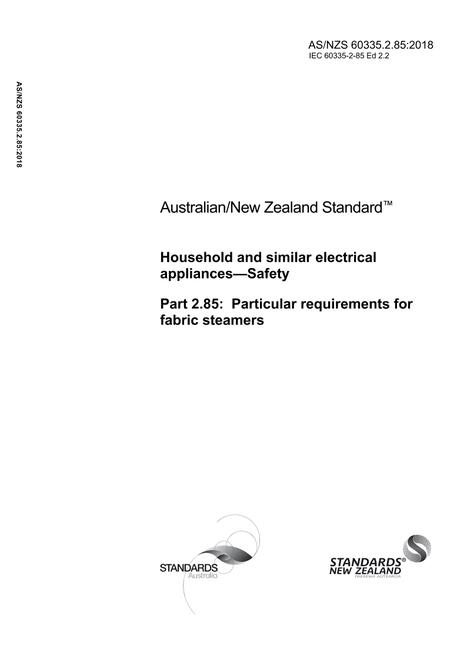 AS/NZS 60335.2.85:2018