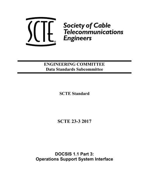 SCTE 23-3 2017