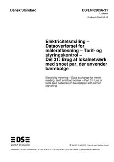 DANSK DS/EN 62056-31