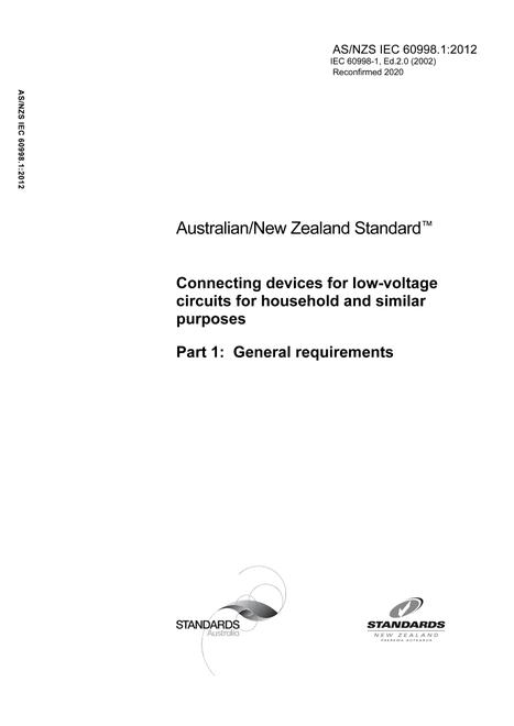 AS/NZS IEC 60998.1:2012