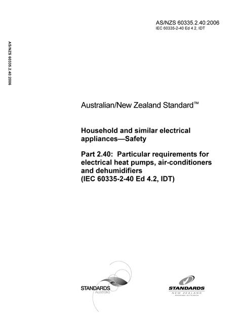AS/NZS 60335.2.40:2006