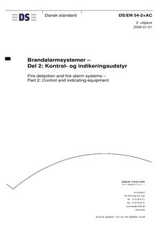 DANSK DS/EN 54-2+AC