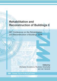 Rehabilitation and Reconstruction of Buildings II - 20th Conference on the Rehabilitation and Reconstruction of Buildings 2018