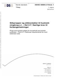 DANSK DS/IEC 60884-2-7