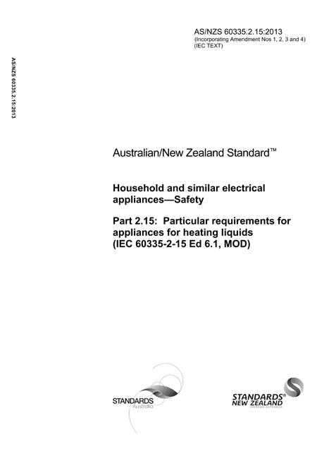 AS/NZS 60335.2.15:2013